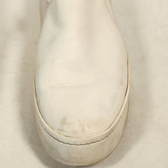 Vince Women's Sz 8M EUR 38 White Warren Slip On Platform Sneakers Loafers - Picture 6 of 14